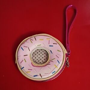 Donut Wristlet Coin Purse - Pink Sprinkle